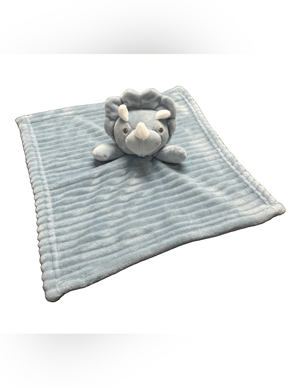 Tahari Light Blue Triceratops Lovey Security Blanket